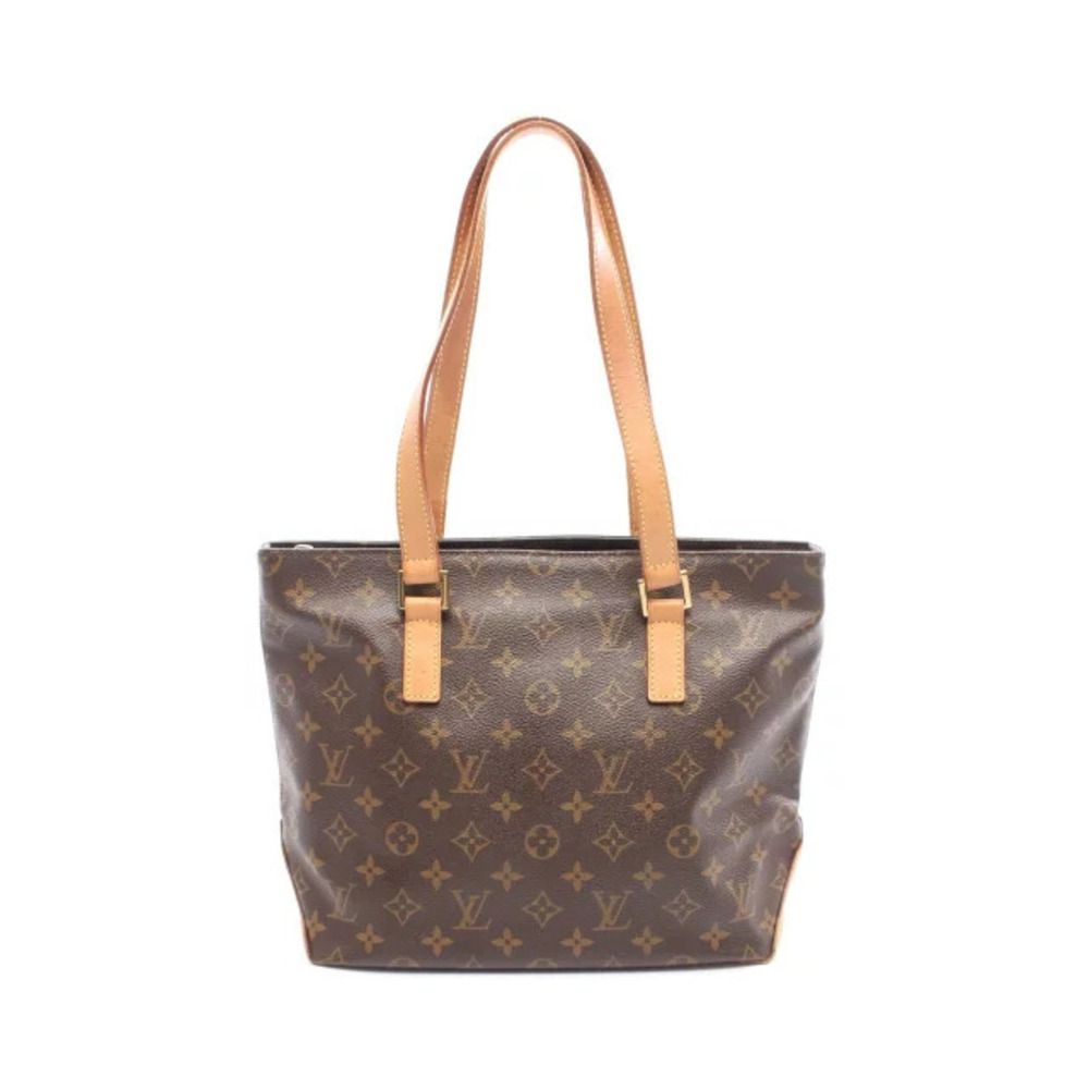 Louis Vuitton Cabas Piano Shoulder Bag Canvas Leather Monogram Brown